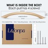 L&lonpa 10 Pack Matte Gold Cabinet Handles-5 inch/128mm Screw Spacing