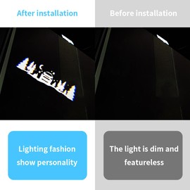 BuJinZeTui 2 PCS Car Door Logo Lights Compatible for 4Runner Highlander Tundra Sequoia Land Cruiser Venza Accessories Courtesy Projector Laser Puddle Light Ghost Shadow Lights (star&moon, SUV Model)