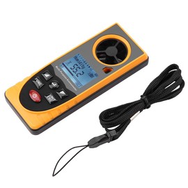 GM8910 Anemometer, Multifunctional LCD Display Digital Anemometer, Air Anemometer, Wind Speed, Temperature, Humidity, Atmospheric Pressure, Lighting, Altitude, Dew Point Measurement