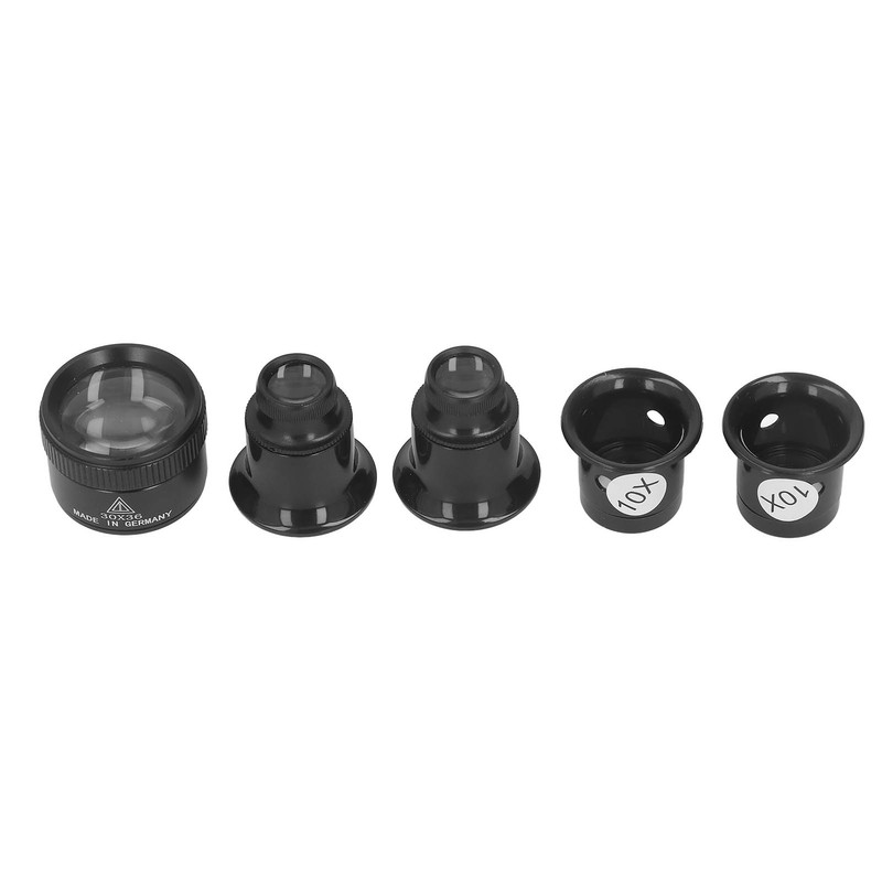 5 Pcs Monocular Magnifier 10X 20X 30X 30x36mm Multifunctional Light