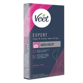 Veet Buy Veet Expert Legs and Body Wax Strips for Normal Skin 20s Online