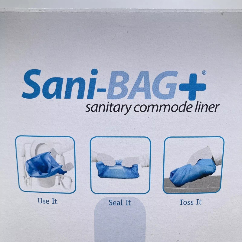DQE ready Sani-BAG+ Commode Liner, Model MC4031, Sanitary toilet liner