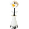 Vigar Flower Power Nylon Dish Brush with White Vase Holder,