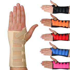 Solace Bracing Cool-Flow Max Wrist Support (6 Colours) - #1 British Made & NHS Supplied Advanced Wrist Brace Splint for Carpal Tunnel, Arthritis, Tendonitis, RSI, Fractures & More - Beige, L, Right
