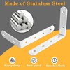 Alise 4mm-Thicker Heavy Duty Stainless Steel Bracket Floating Shelf Brackets