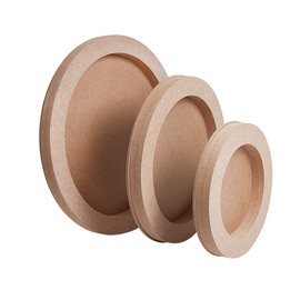 OLYCRAFT 3pcs Wood Canvas Boards Round Wood Painting Boards, Unfinished Wood Paint Pouring Panel Boards for Painting Crafts (5.7", 7.8" & 9.6" Diameter)