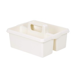 Wham Soft Cream Plastic Handy Kitchen Housekeeper Cleaning Tool Utility Caddy Storage Box