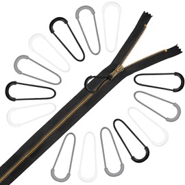 15PCS Nylon U-Shape Zipper Pulls, Heavy Duty Zipper Tags Replacement for Backpack, Luggage, Jacket, Purse & Travel Cases - Black White Gray (5PCS Each) - Zippers Cord Extensions