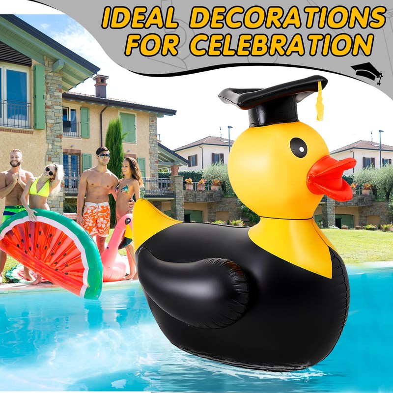 Hungdao 2 Pack 5 ft Graduation Giant Inflatable Decor Duck