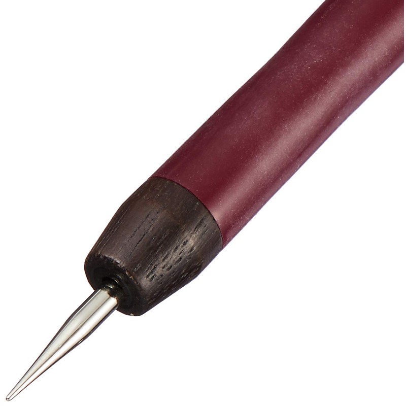 バンコ(VANCO) エンジ色 鉄筆 木製 特殊鋼 18.69x3.1x2.79cm NO.100R