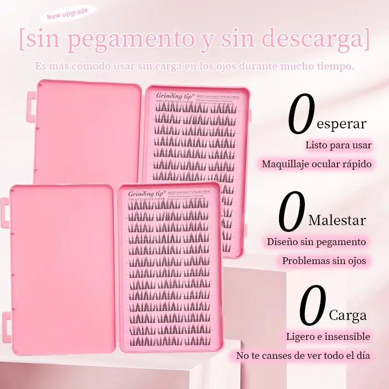 Extensiones De Pestañas, Curvatura En C, Sin Pegamento.