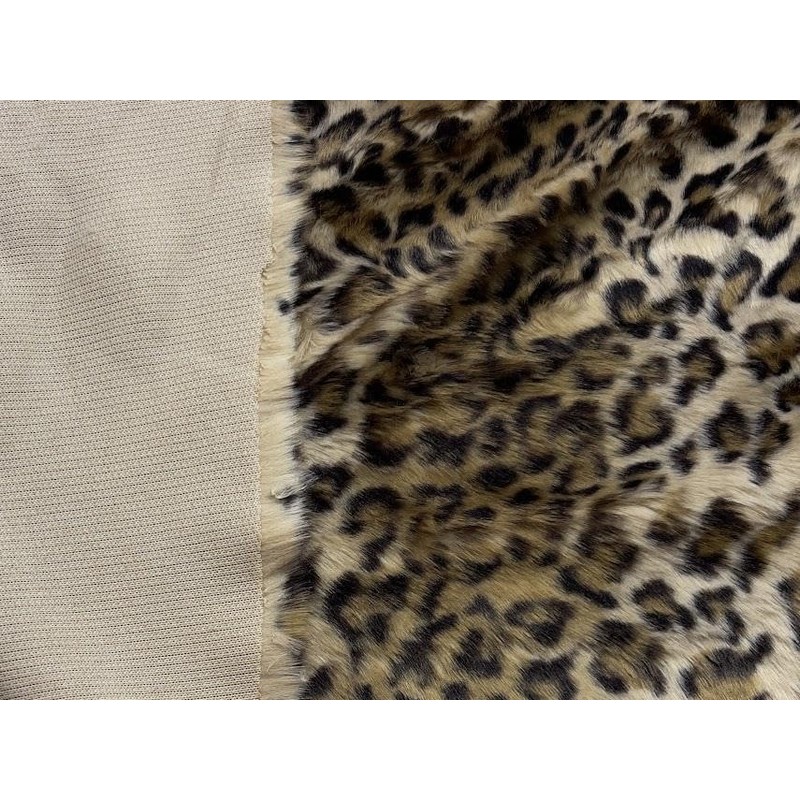Super Luxury Faux Fur Fabric Material Smooth Leopard 1MTR