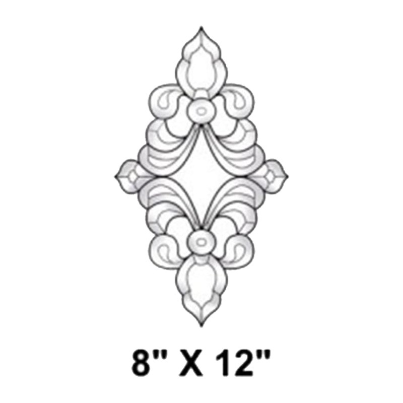 8" x 12" Exquisite Clear Glass Bevel Cluster EC602