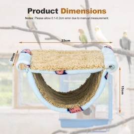 Bird Tent Bed for Cage Hanging Hammock Snuggle Hut Parrot Tent Toy Bird Nest Perch for Parakeet Budgies Cockatiels Cockatoo Finch Conures