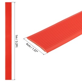 uxcell 3.2Ft Stair Nosing, 4cm PVC Self Adhesive Stair Edges Protector Stair Edging Stair Steps Edges Trim for Outdoor Indoor Stair, Red
