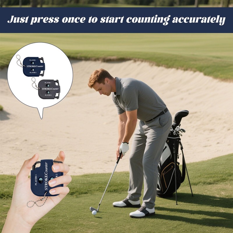 Eophmi Golf Score Counter 2pcs Portable Golf Shot Counter with