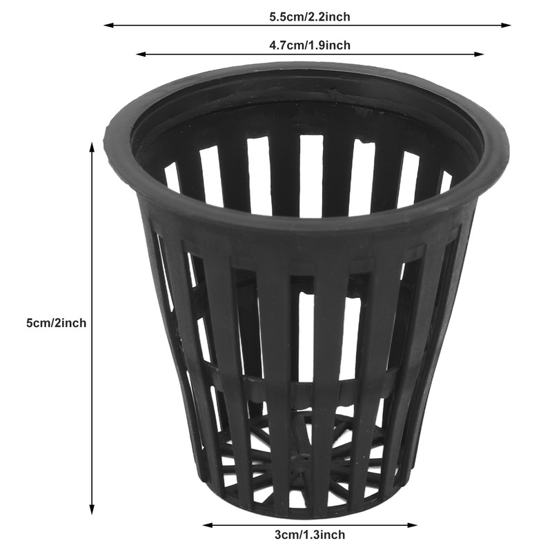 50Pcs Hydroponics Cups Lightweight Economy Net Pots 2 Inch Plastic