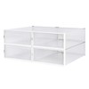 PARANTA 4-Piece Boot and Shoe Storage Box, Stackable Clear Plastic