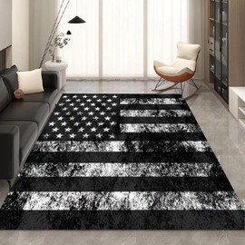 kxry 3 * 5 Feet USA American Flag Soft Area Rugs for Kids Girls Boys Dirty US Stars Stripes Flags Floor Carpet for Living Room Bedroom Dorms Nursery Rooms Home Decor Aesthetic