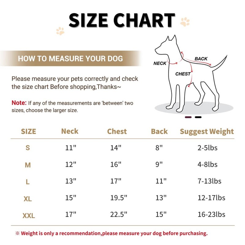 LESYPET Dog Leather Jacket for Small Dogs, Small Dog Jacket
