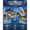 Solar Pool Fountain with Lights, Dual-Head Adjustable Spray, Timer