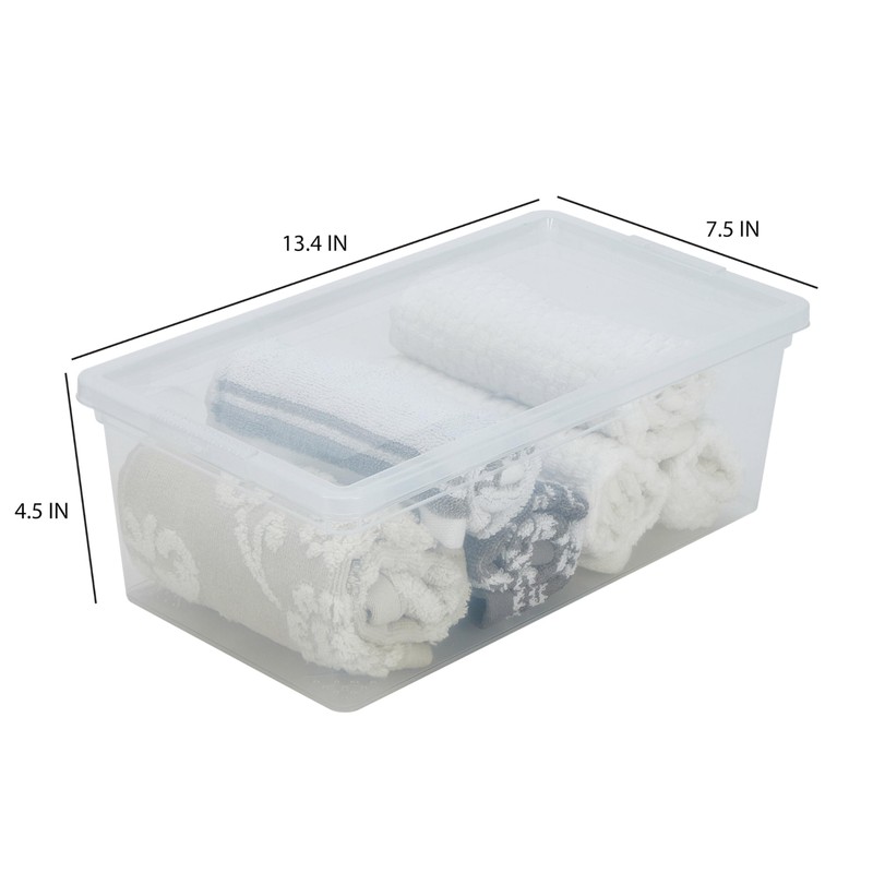 Simplify Storage Bins with Lids | Dimensions: 13.23"x 7.5"x 4.5"