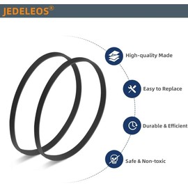 JEDELEOS Replacement Belts for Hoover Whole House Rewind Pet Vacuum UH71255 UH71250 UH71251 UH71215 UH70205 UH71230 and UH71350V Series, Vacuum Flat Non-Stretch Belt (Pack of 2)