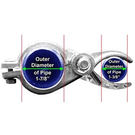 1-7/8" (2") x 1-3/8" Durable Chain Link Spring Loaded Gate Closer.