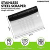 Urbanstrive Bench Scraper for Baking, Stainless Steel Dough Cutter and