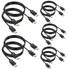 UVOOI 4K DisplayPort Cable 3FT 10-Pack, Display Port to Display Port Cable for Monitor DP to DP Cable Male to Male Adapter 4K@60Hz, 2K@144Hz, 1080P