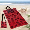 Delindo Lifestyle Terry Towelling Beach Towel with Integrated Shoulder Bag,
