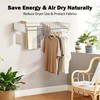 CAEXABO Wall Mount Drying Rack 32", 65LBS Retractable Clothes Rack,
