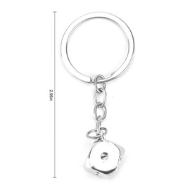 SHTALHST Dice Keychain, Mini Dice Keychain, Creative Metal Dice Keychain, Mini Dice Keychain for Gamers, Dice Design Keychain for Your Bag or Keys,Dice Keychain for friends boyfriends, White