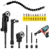 17-Piece Angle Screwdriver Attachment, 105° Angle Attachment for Cordless Screwdriver,