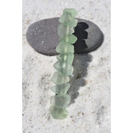 Genuine Surf Tumbled Aqua and Sea Foam Sea Glass French Barrette Hair Clip 4" or 100 mm Length - Quantity of 1