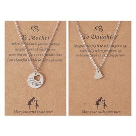 Ymimanchil Mother Daughter Necklace Set for 2/3 Heart Mother and Daughter Necklaces Mothers Day Gifts for Mom Daughter (A)