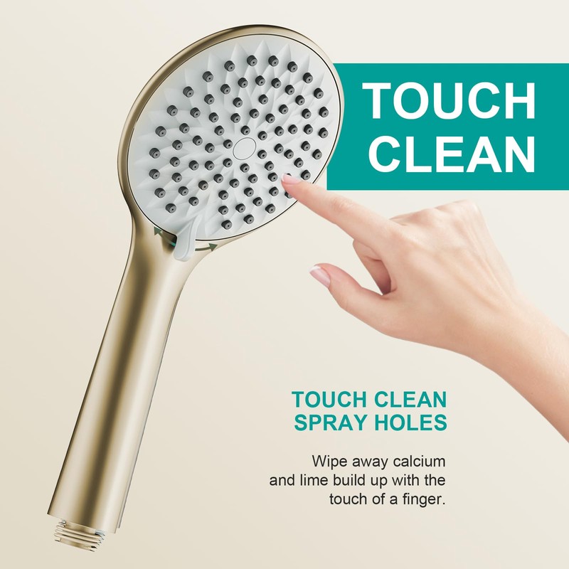AULEEND Shower Slide Bar Handheld Shower Head with Hose, 5-Function