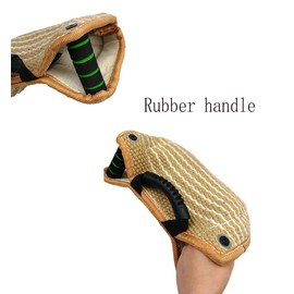 Morezi Dog Targeting Bite Wedge Tug Toy for Malinois,German Shepherd,Schutzhund Training,Jute/French Linen