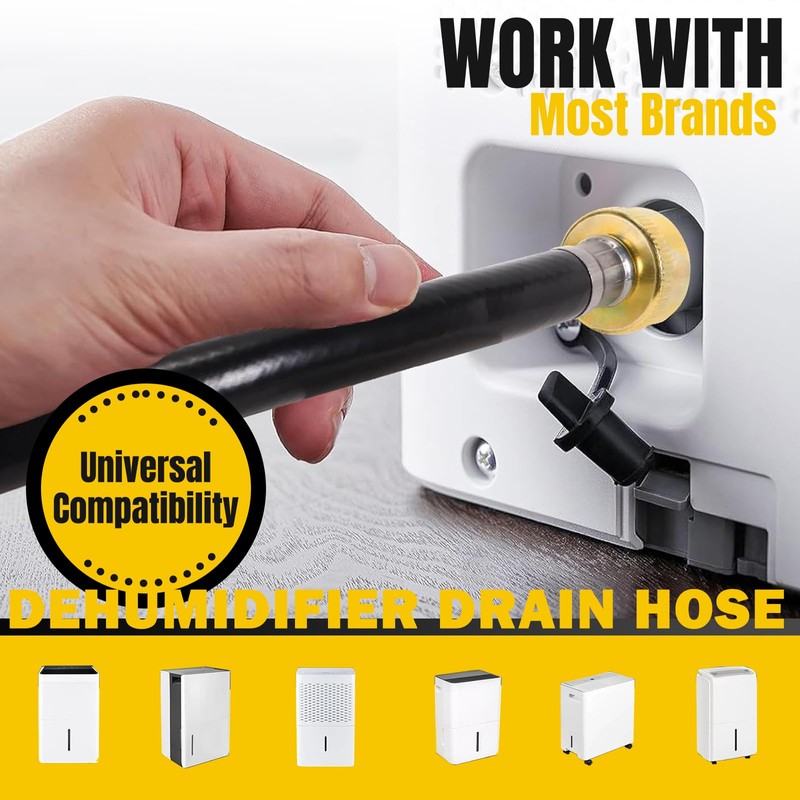 EOUOBOMO 13FT Dehumidifier Drain Hose with 3/4 Inch FHT Leak-Proof