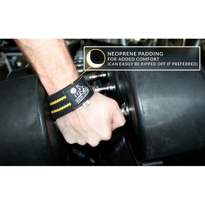 Lifting Straps (2 Pairs/4 Straps) for Weightlifting, Cross Training, Workout,