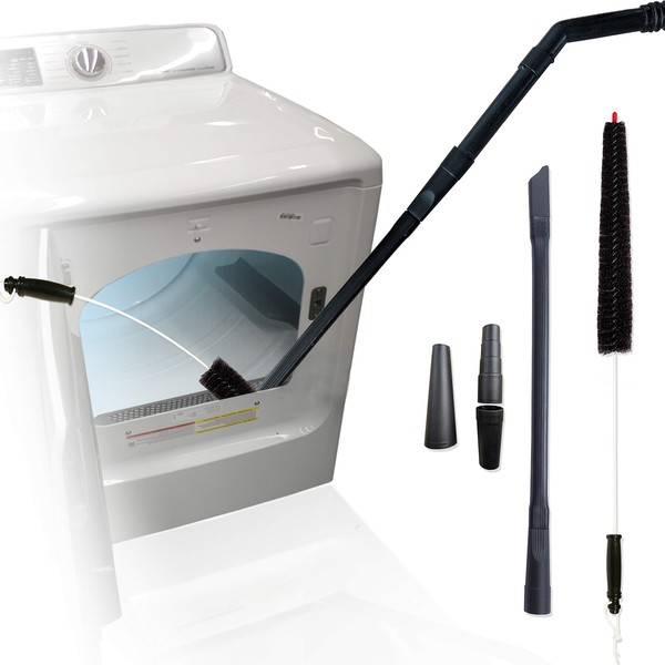 Flexible Crevice Tool Vacuum Attachment with Flexible Lint Trap Brush
