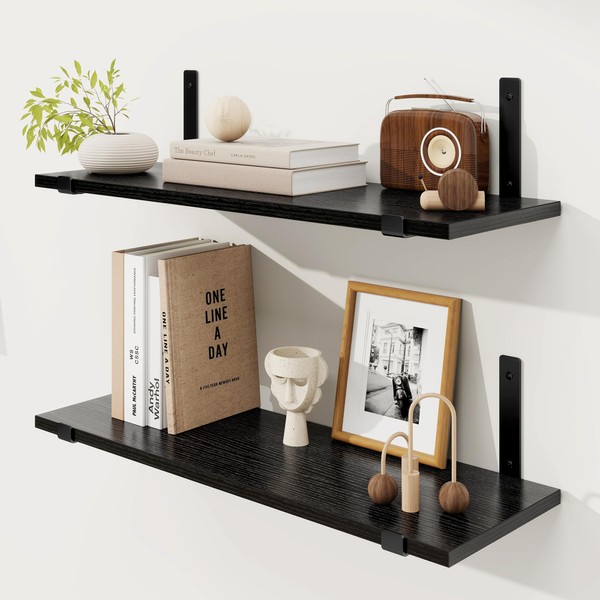 Fun Memories Deep Floating Shelves for Wall, 24" W x