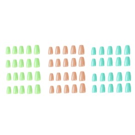 ViKiUiKi 3 Packs (72 Pcs) Press On Nails with Nail Glue for Nail Extension DIY Acrylic French False Nail Kits for Women (Medium-M)