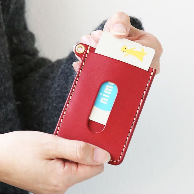 Polcolosso Vertical Pass Case with Grommets, Original Tochigi Leather, Made