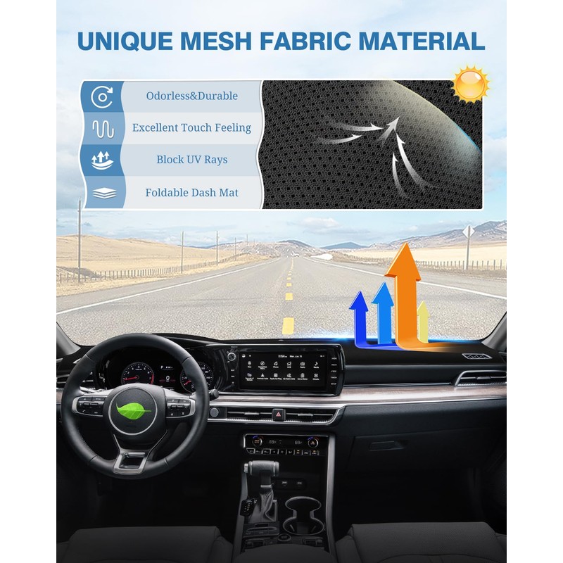 FIILINES Dash Cover for Kia K5 2021-2024 (Without HUD) Dashboard