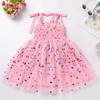 IDOPIP Baby Girls Sequin Confetti Tutu Dress Summer Sleeveless Smocked