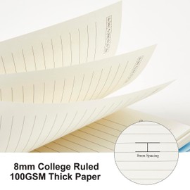 MSTONAL 3 Pack Small Notebook, Mini Pocket Notebooks With Wide Ruled Pages, Small Spiral Notebook 3.5x5.5 100gsm 8mm Ruled 80 Sheets/160 Pages to Stay Organized for Work or School