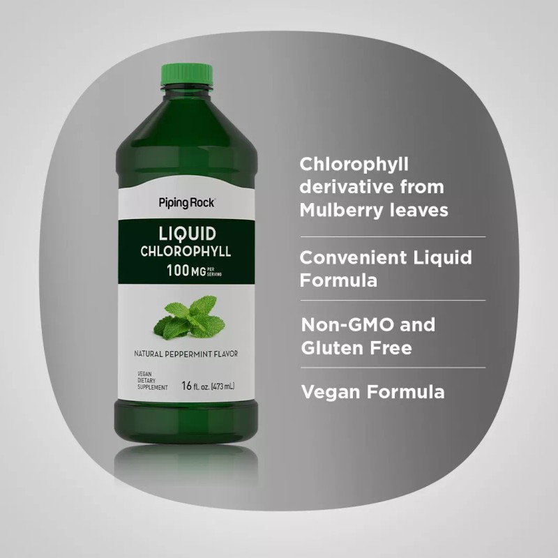 Piping Rock Chlorophyll Liquid Drops 100mg | 16 oz |