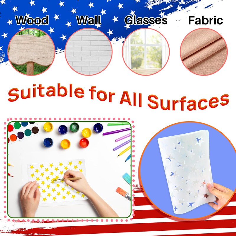 Large Star Stencils Independance Day Decor 50 Star Stencil American
