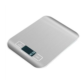 Digital Kitchen Scale, 0.3 oz (1 g) Unit, 1.2 lbs (5 kg), Stainless Steel, LCD Display, Electronic, Measuring Instrument, Kitchen Measures, Cooking, Cooking, Small Pets, Light Accessories, Thin, White